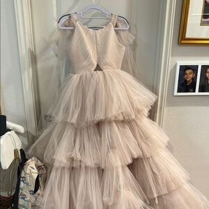 Elegant and stunning Layered Tulle Dress in blush ❤️❤️❤️